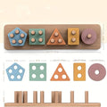 Montessori Wooden Sorting & Stacking Toy Set (18+ Months)